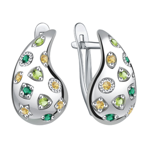Серёжки Английские Фианит